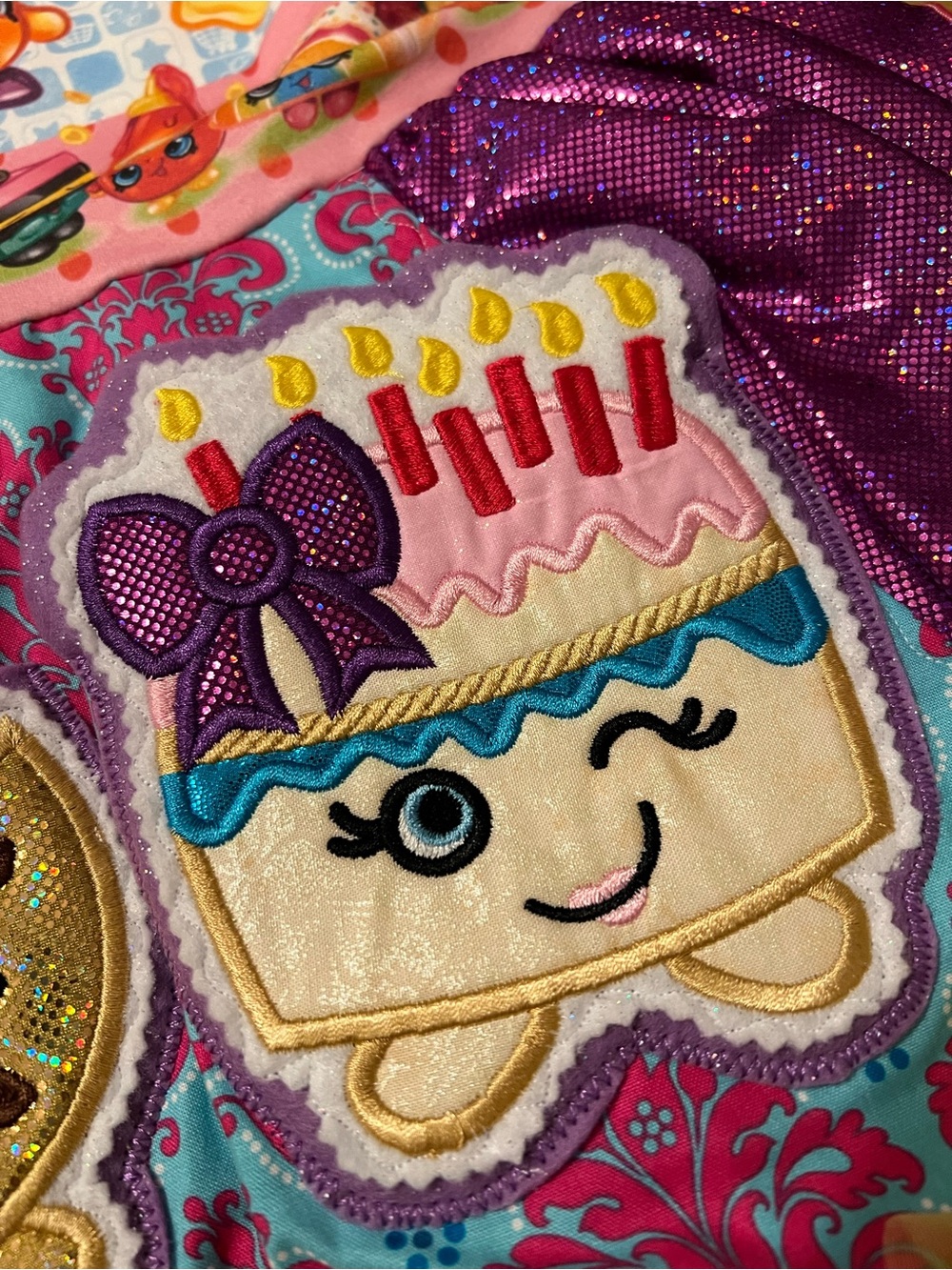 Shopkins Pink Multi-Color Ruffle Character Party Dress - Picture 8 of 8